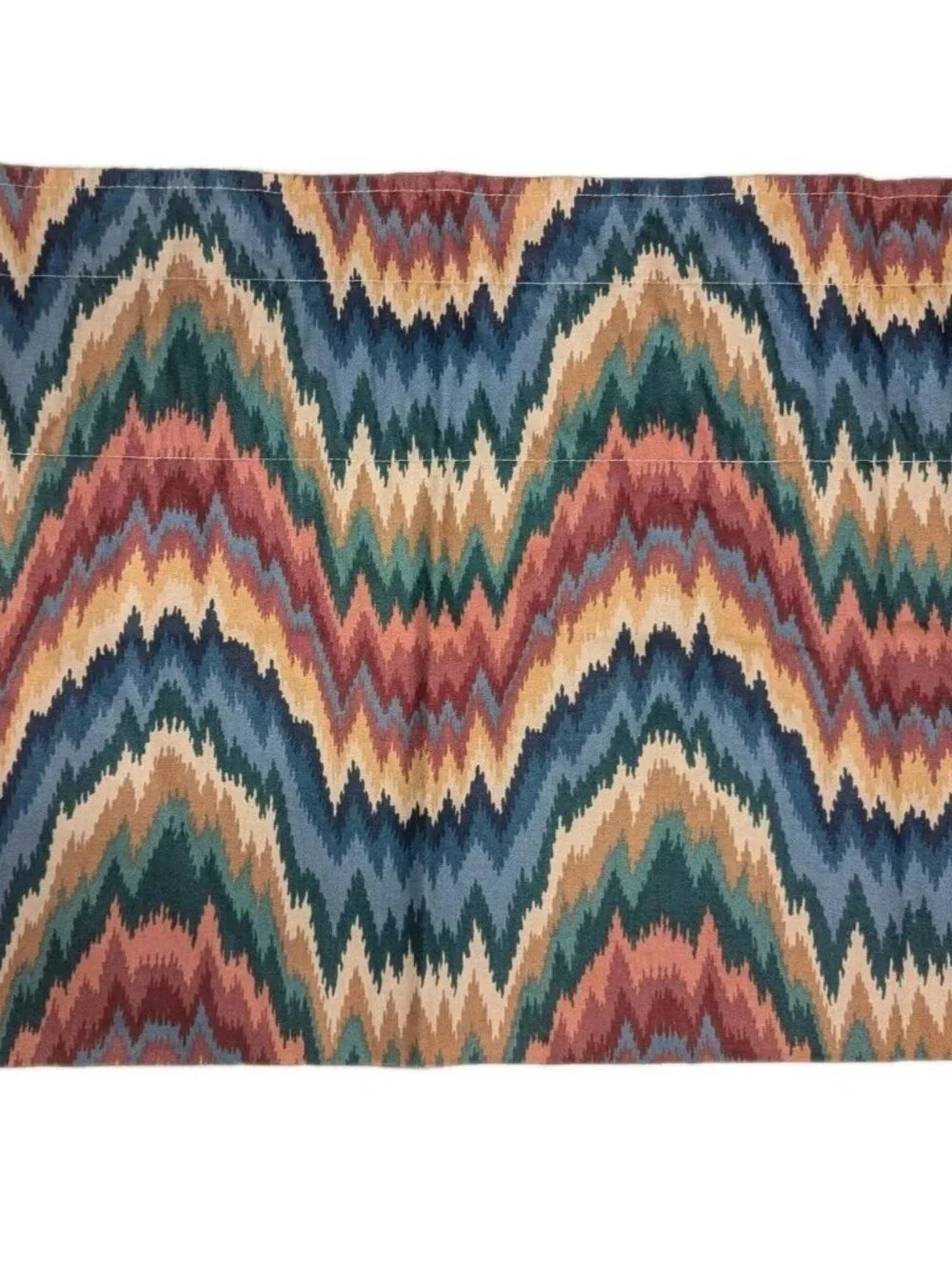 Waverly Ford Flamestitch Blue Valance 78x16 Home Fashions Southwestern  Pattern